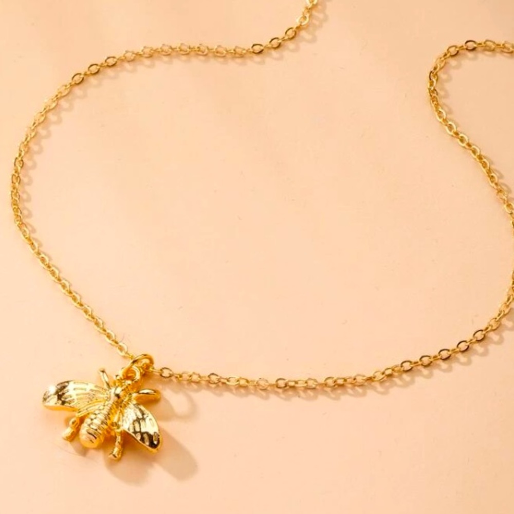 Gold Bee Necklace